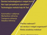 KTU Panevėžio technologijų ir verslo fakultetas kviečia stoti į bakalauro studijas